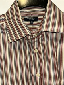 Burberry London Men’s Size 17 Button Up Long Sleeve Dress Shirt Classic Colors! - Picture 1 of 6