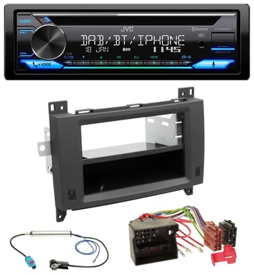 JVC Bluetooth MP3 USB DAB CD Autoradio für Mercedes Vito Viano 06-14 Rubbertouch - Bild 1 von 4