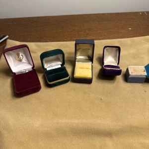Lot Of 5 Vintage Ring Display Boxes Empty - Picture 1 of 17