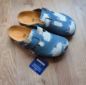 Birkenstock Boston Denim Jean Clogs EU 38 Women 7-7.5 RARE - Picture 1 of 16