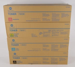 Juego de tóner 4 OEM Konica BH C452/C552/C652 TN613 CMY TN413K TN613M TN613Y TN613C - Imagen 1 de 7