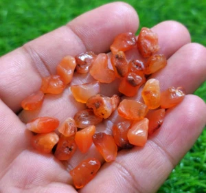 27 Pcs Lot Size 10-11 mm Amazing Carnelian Raw Loose Gemstone Jewelry For Making - Picture 1 of 6