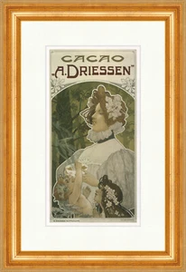 Cacao A Driessen Henri Privat-Livemont 1900 Jugendstil Plakatwelt 959 Gerahmt - Bild 1 von 1