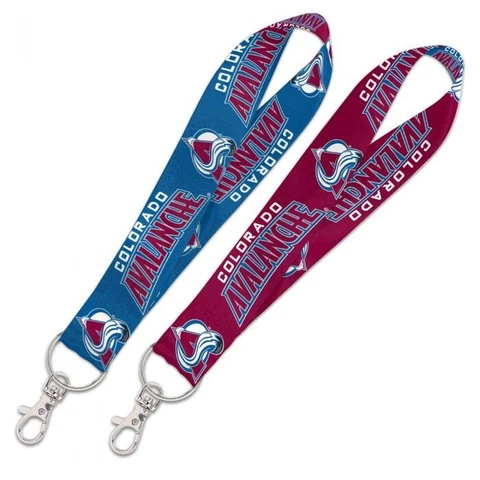 COLORADO AVALANCHE WRISTLET LANYARD KEYCHAIN 1" WIDTH W/ CLASP NHL LICENSED Cover