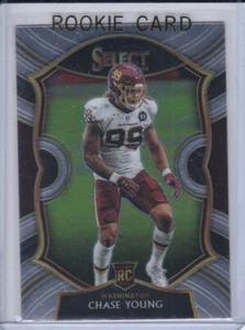 Chase Young Rookie Card 2020 Select RC Washington Commanders fútbol americano como nuevo - Imagen 1 de 2