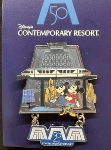 2021 Disney World Parks 50th Anniversary Contemporary Resort Monorail Pin - Picture 1 of 2