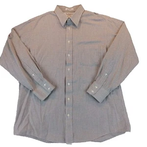 Burberry Of London Shirt Men 17/34 Oxford Button Up Made In USA Designer Preppy - Picture 1 of 8