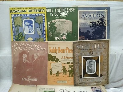 1911 Sheet Music lot of 12 complete song books Teddy Bear Pieces Mother Avalon - Image 1 of 4