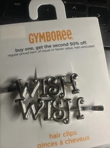 Gymboree Fairy Wishes Line Wish Pin Barrette Clip Snap NWT Silver Girl Princess - Picture 1 of 3