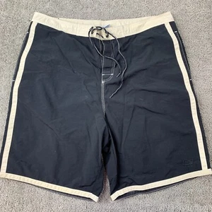 Old Navy Swimwear Swim Trunks Board Shorts Men's XL Black Tan Drawstring Waist - Picture 1 of 10