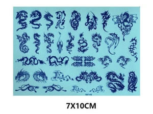 Diferentes tipos de escalas 1/24 1/18 1/12 1/10 modelo dragón tobogán acuático calcomanía azul - Imagen 1 de 1