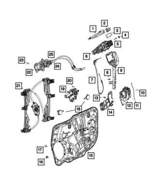 Cable de manija de puerta delantera derecha brújula Jeep OEM 2017-2024 68292062AA nuevo en paquete Foto 1 de 2