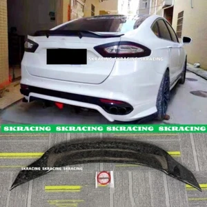 Forged Carbon Fiber For Ford Mondeo Fusion 2013-2020 Rear Spoiler Trunk Lip Wing - Picture 1 of 15