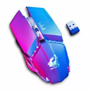 Silent Wireless Game Mouse 1600DPI Backlit Ergonomic Rechargeable Optical Mouse - Picture 1 of 13