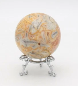 Western Australian Crazy Lace Agate 66mm Rock Sphere Free Stand Jasper CL6 - Bild 1 von 6