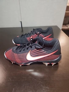 Nike HyperDiamond 3 Boys Youth Black Red Softball Cleats Shoes A07938-004 US 3Y - Picture 1 of 6