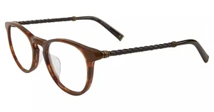 John Varvatos Eyeglasses V401 Brown 49mm Leather Temples - Made in Japan - Picture 1 of 2