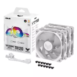 ASUS TUF Gaming TR120 ARGB Standard Blade White 3IN1 Gehäuselüfter 3er Pack weiß - Bild 1 von 12
