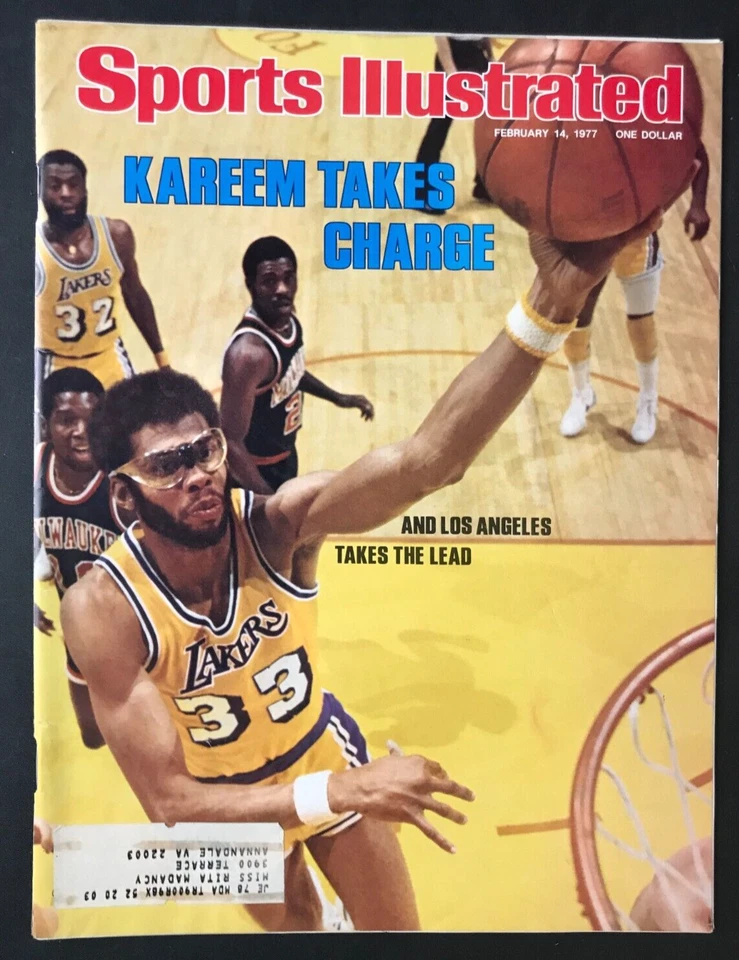 February 14th 1977 Sports Illustrated Mag. NBA Lakers w/Kareem Abdul-Jabbar VTG! - Image 1 of 3