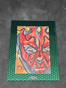 DARTH MAUL 1/1 Artist Sketch 2015 Star Wars Chrome Perspectives by Steven Burch - Picture 1 of 8