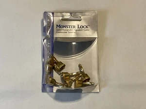 Monster Lock Banana Plugs for Master Pin Tips z2 biwire bi-wire z Series 4 Pairs - Picture 1 of 4