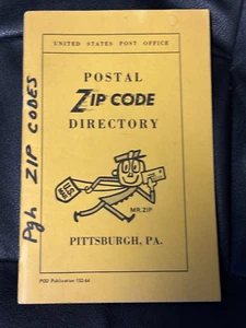 Zip Code Directory-US Post Office Dept. 1964--Pittsburgh, Pa.--63 pages - Picture 1 of 6