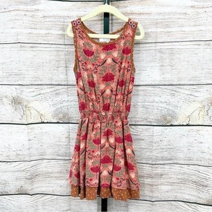 435 by Matilda Jane Kleid rosa und braun Blumen pflücken Blumen Größe 8 - Bild 1 von 10
