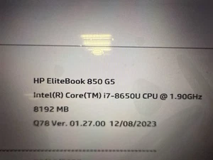 HP EliteBook 850 G5 i7-8650U 8GB RAM 15,6" FHD Bang&Olufsen Windows 10 Pro - Afbeelding 1 van 6