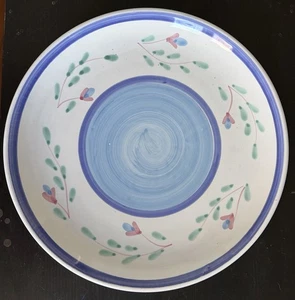 "Guirnalda azul Caleca azul rosa verde flores grande blanco plato de cena 11""" - Imagen 1 de 2