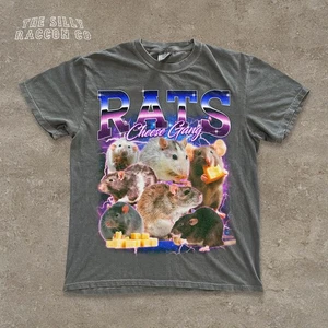 Divertida Camisa Unisex Rata, Camiseta Rats Cheese Gang, Camiseta Estética Vintage Años 90 - Imagen 1 de 9
