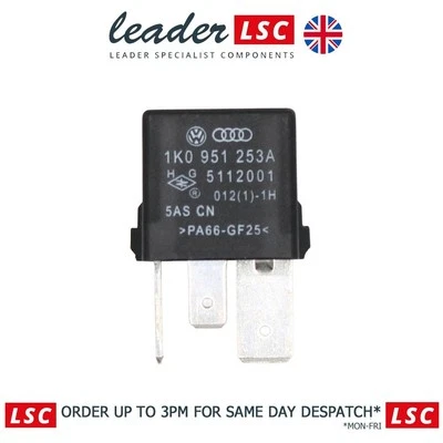 Engine ECU Control Relay Seat Leon 2006 to 2012 4 Pin NEW GENUINE VAG 1K0951253A - Image 1 of 4