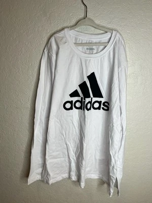 男孩 Adidas Golf L /S 运动衬衫 L 码 YL - 白色 - 聚酯纤维 — 第 1/4 张图片