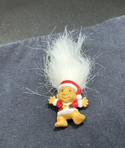 Broche Russ Muñeca Troll Papá Noel Vintage, Pelo Blanco, Años 80 - Imagen 1 de 9