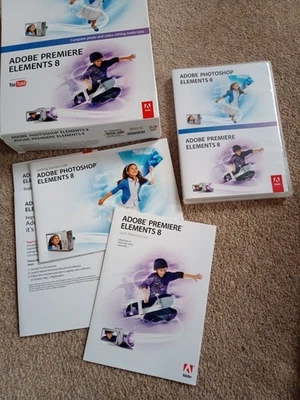 Adobe Photoshop Premiere Elements 8 Photo Software Digital Image Editing Bundle - Image 1 of 4