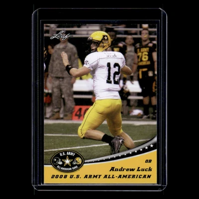 Tarjeta de fútbol americano Andrew Luck #AAB-AL1 2012 Leaf Draft Army All American Bowl NFL CASI NUEVA Foto 1 de 3