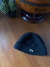 Adult Unisex Lacoste small Croc Men’s Wool Blend Knit Beanie Hat Black  vintage