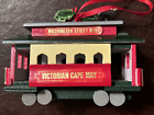 Vintage 1980's WOODEN CAPE MAY CABLE CAR TROLLEY Christmas Ornament Wood
