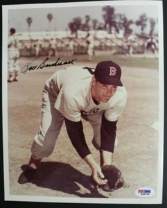 Lou Boudreau (d.2001) Boston Red Sox HOF Autographed 8x10 Signed Photo PSA - Picture 1 of 3