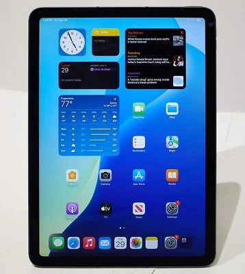 Apple iPad Air 4th gen 64GB WiFi + Cellular Unlocked, Gray - :-TOUCH ID issue:: - Image 1 of 4