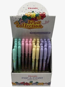 Lot of 42 Bensia Vintage 80's Pop a Point Pencils Fruit Collection - Picture 1 of 12