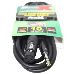 Pro X 10 Ft. Balanced 1/4" TRS to XLR3-F High Performance Audio Cable - Picture 1 of 3