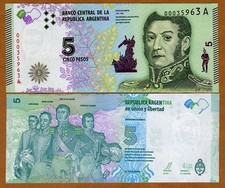 Argentina, 5 Pesos, ND (2015), P-359, New Design UNC