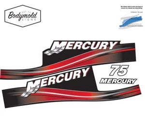 Mercury 2017 outboard decals 2 stroke 75hp red set - Picture 1 of 1