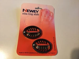 Diapositivas de anillo vintage Newey Nita (x2). Cáscara de tortuga. 1,5 - Imagen 1 de 3