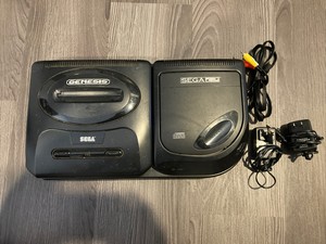 Rare Sega CD Model Mk4102 & Sega Genesis  Console Systems Read Description