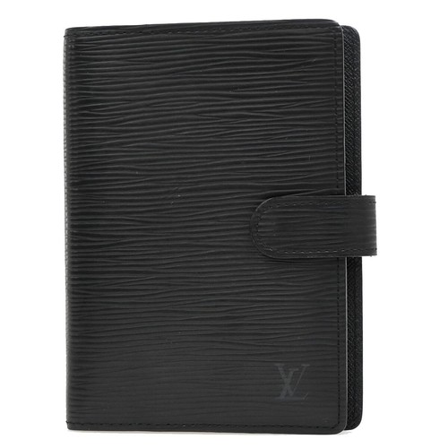 LOUIS VUITTON（LV） LOUIS VUITTON Logo Agenda PM Day Planner Cover Epi Leather Black R20052 66EF025