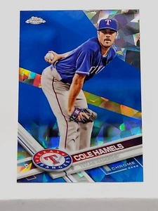 2017 Topps Chrome Sapphire #640 Cole Hamels Texas Rangers Baseball Trading Card - Picture 1 of 2
