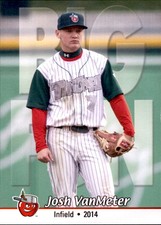 2014 Fort Wayne TinCaps Grandstand 27 Josh VanMeter Ossian Indiana Baseball Card