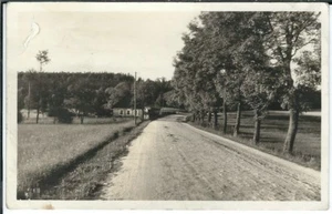 Ansichtskarte Heideburg/Borohradek - Partie u Konicka - Schotterstraße mit Haus - Bild 1 von 2