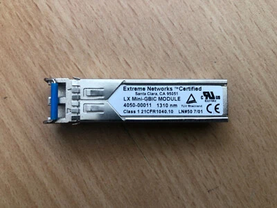 Extreme Networks 4050-00011 1310nm LX Module Extreme LX Mini-GBIC (Inc VAT) - Image 1 of 4